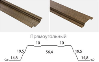 Прямоугольный металлический штакетник для забора 